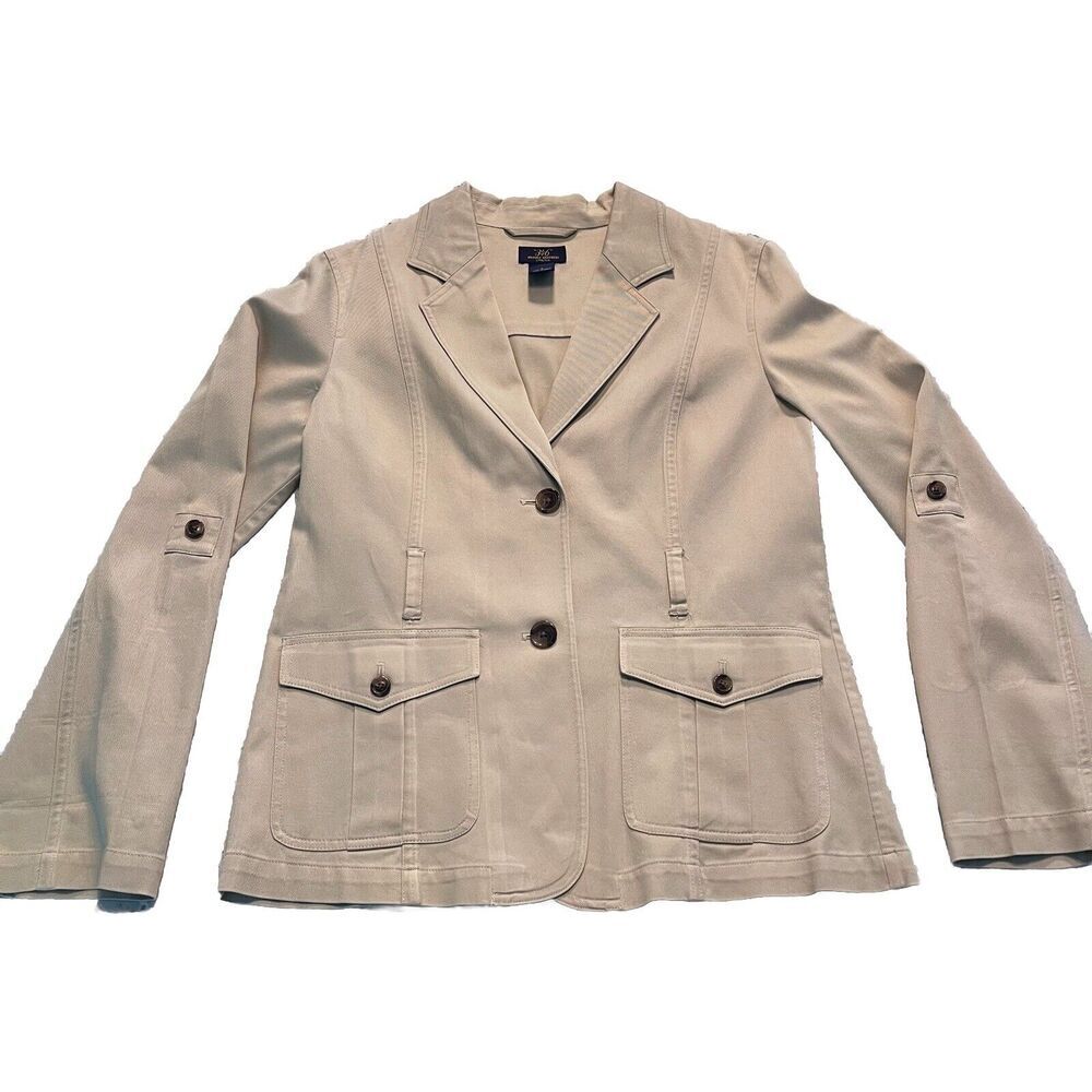 Brooks Brothers Beige Twill Blazer Jacket - Picture 5 of 10